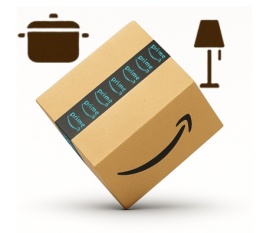 Box Home 800 zawierający popularne produkty z nadwyżek magazynowych sieci Amazon