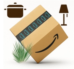Box Home 800 zawierający popularne produkty z nadwyżek magazynowych sieci Amazon