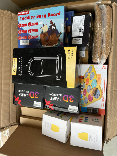 Box Mystery 600 zawierająca popularne produkty z nadwyżek magazynowych sieci Amazon Box Mystery 600 zawierająca popularne produkty z nadwyżek magazynowych sieci Amazon