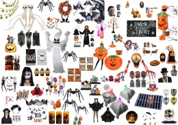 Paleta Halloween 4 000 zawierająca popularne produkty z nadwyżek magazynowych sieci Amazon