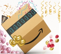 Box Dekoracje i przyjęcia 600 zawierający popularne produkty z nadwyżek magazynowych sieci Amazon
